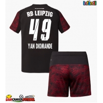 Camisa de Futebol RB Leipzig Yan Diomande #49 Equipamento Alternativo Infantil 2025-26 Manga Curta (+ Calças curtas)